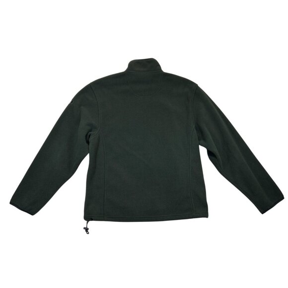 Izod Fleece Jacket‎ Mens Medium Green Full-Zip Adjustable Hem - Picture 2 of 7